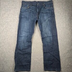 Levi's 569 Jeans Mens 38x34 Blue Loose Straight Leg Dark Wash Denim Workwear